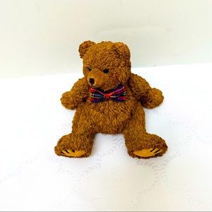 PawPrints resin Bear figurine Beau Bears by Goebel 1995 Brutus with a bow tie.